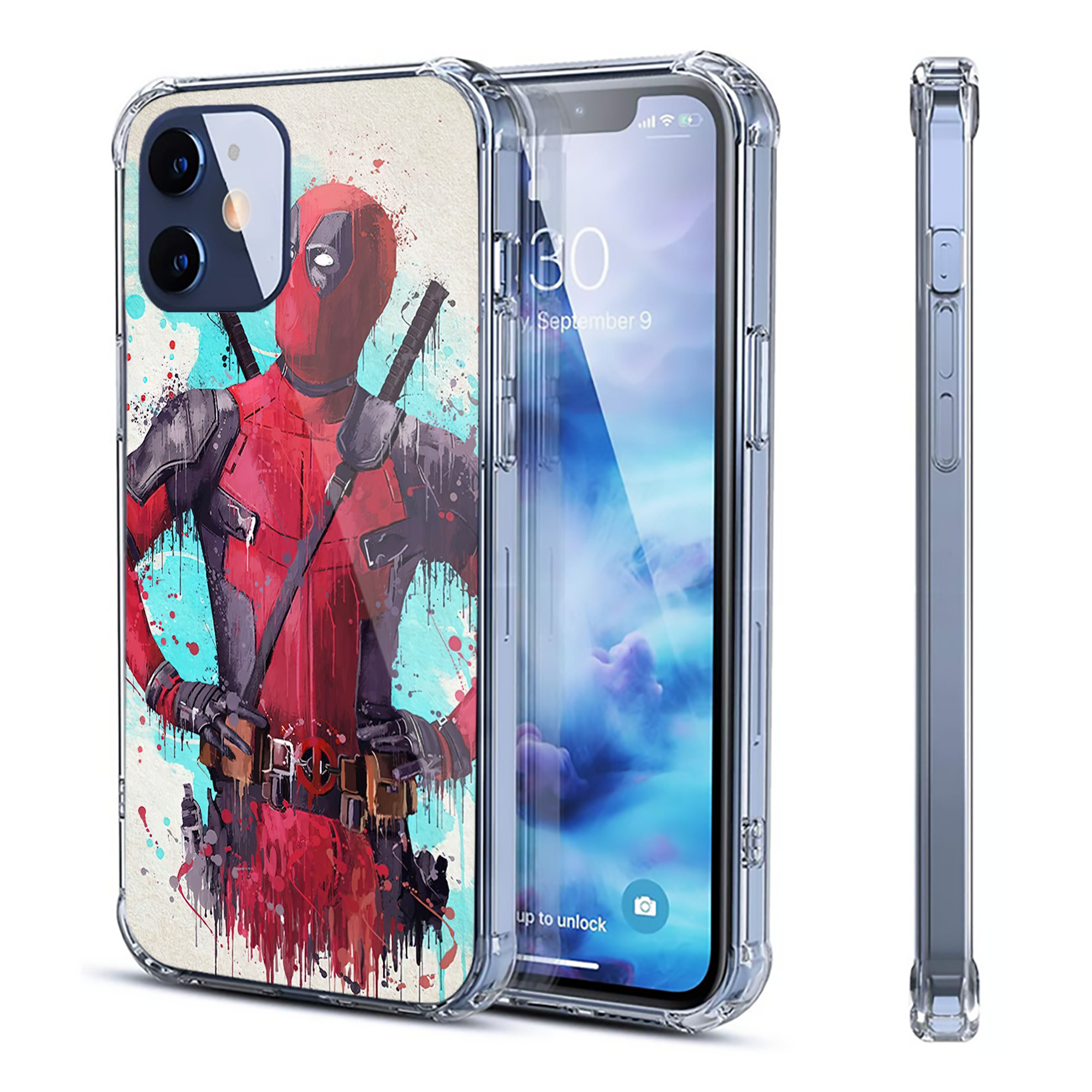 （画像用） Deadpool デッドプール 【iPhone 12シリーズ対応】透明スマホケース（クリアソフトケース）